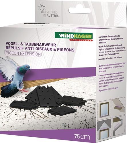 WINDHAGER Vogel- u.Taubenabwehr Schutz b.75 cm,30 Spikes Ku.WINDHAGER