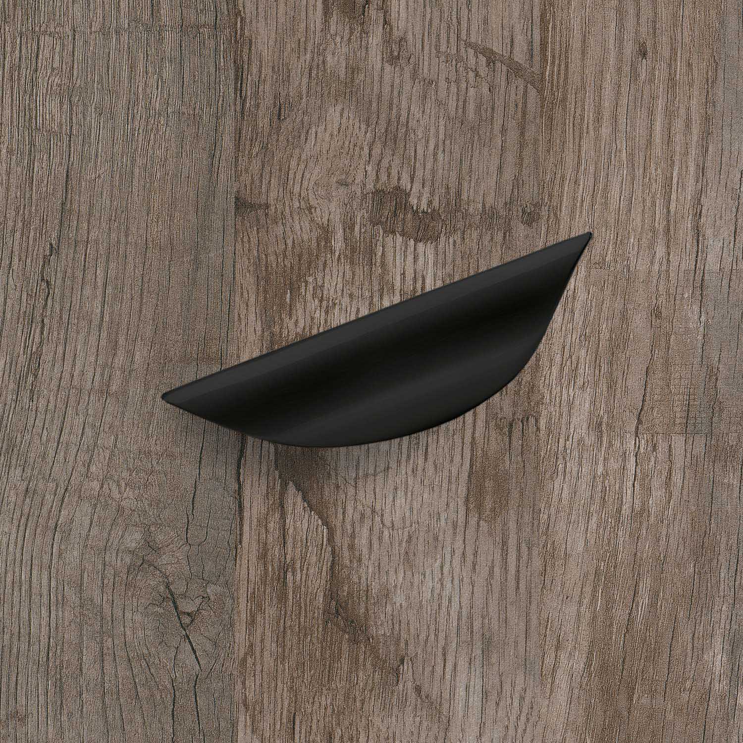 HETTICH Griff Trento, Bohrabstand 96 mm, L 171 mm, B 24 mm, H 18 mm, Schwarz matt, 9345447