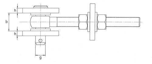 GAH Verstellbares Torband 190x33x80x150x34x65x22x10mm STA roh Btl.GAH