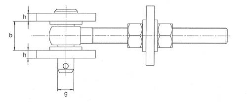 GAH Verstellbares Torband 190x33x80x150x34x65x22x10mm STA roh Btl.GAH