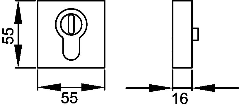 KARCHER DESIGN ESR550Q KS 71 - Schutzrosette mit Kernziehschutz, ES1, RC3, Edelstahl