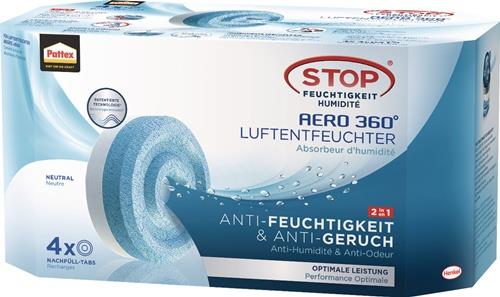 PATTEX Luftentfeuchter Aero 360 4 Tabs à 450g PLAN4N Neutral Pk.PATTEX PATTEX Luftentfeuchter Aero 360 4 Tabs à 450g PLAN4N Neutral Pk.PATTEX