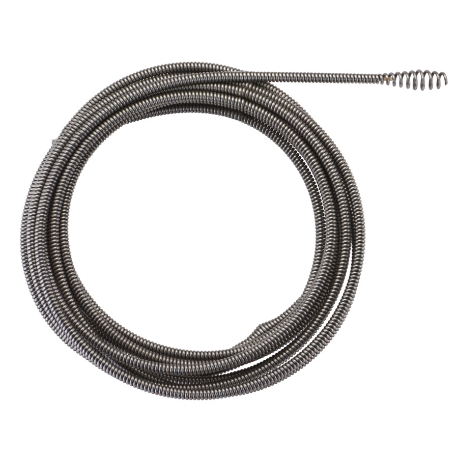 MILWAUKEE 6 mm x 7,6 m mit Keulenkopf Spirale für Akku-Rohrreiniger M12BDC