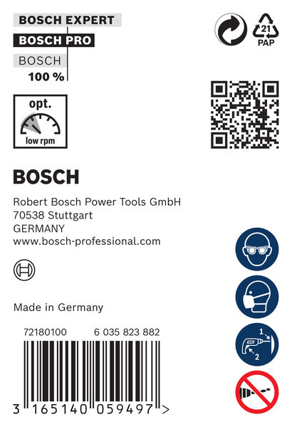 BOSCH Schalungs- und Installationsbohrer, 10 x 600 mm, d 8 mm