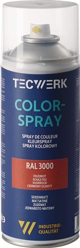 TECWERK Colorspray feuerrot seidenmatt RAL 3000 400ml Spraydose TECWERK