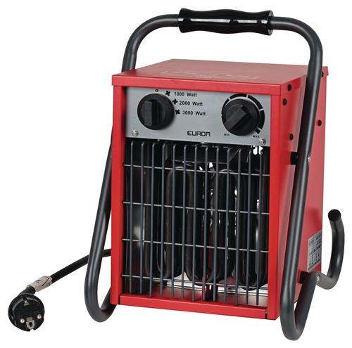 EUROM Elektroheizer 308,88 m³/h 1000/2000/3000 W 16 A EUROM