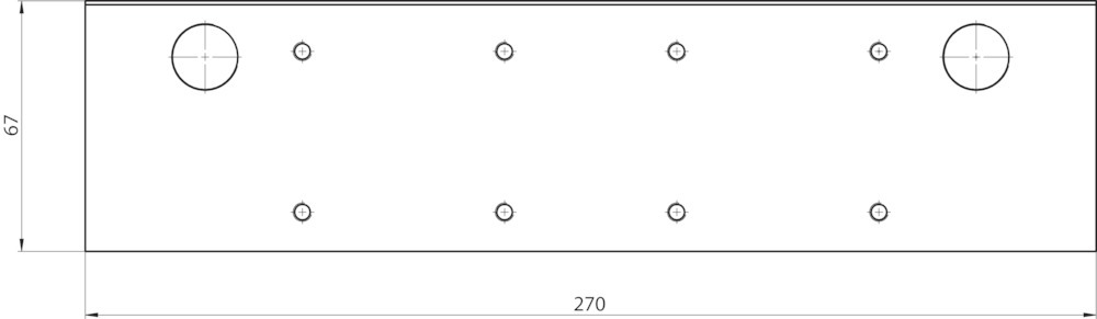 effeff Klemmplatte DCA166, Aluminium