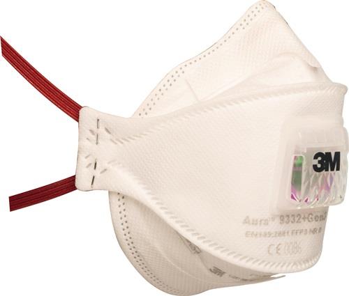 3M Atemschutzmaske Aura™ 9332+Gen3SV FFP3/V NR D m.Ausatemventil,faltbar 3M