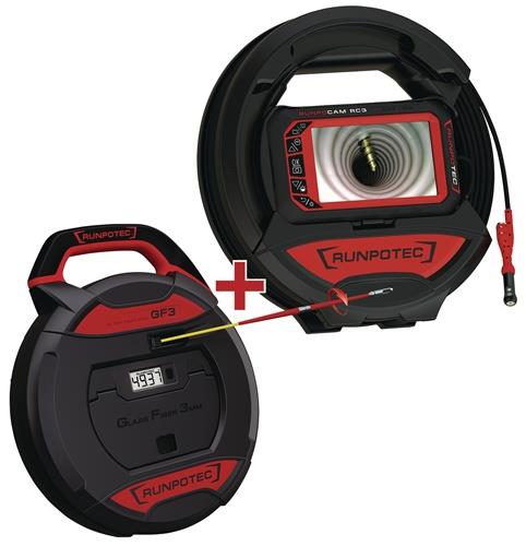 RUNPOTEC Rohrkamera RC 3 Kabel-L.15+30m Kamerakopf-D.13mm RUNPOTEC