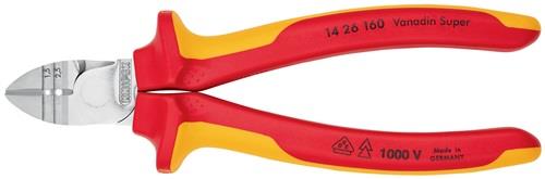 KNIPEX Abisolierseitenschneider L.160mm VDE Mehrkomp.-Hüllen VDE KNIPEX