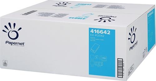 PAPERNET Falthandtuch 2-lagig weiß L240xB230ca.mm PAPERNET