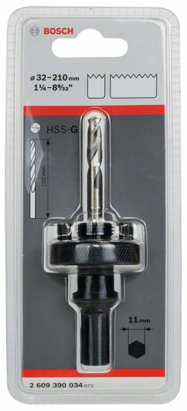 BOSCH Sechskantadapter, 5/8 Zoll - 18 UNF, 32 - 210 mm BOSCH Sechskantadapter, 5/8 Zoll - 18 UNF, 32 - 210 mm