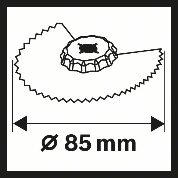 BOSCH BIM-TiN Segmentsägeblatt ACZ 85 EIB, Multi Material, 85 mm, 10er-Pack