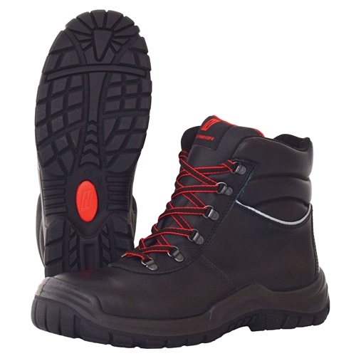 Sicherheitsstiefel POWER STEP MID+ schwarz S3 HRO SRC EN20345 Volleder