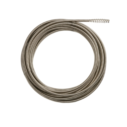 MILWAUKEE 6 mm x 15 m mit Keulenkopf Spirale für Akku-Rohrreiniger M18FDCPF