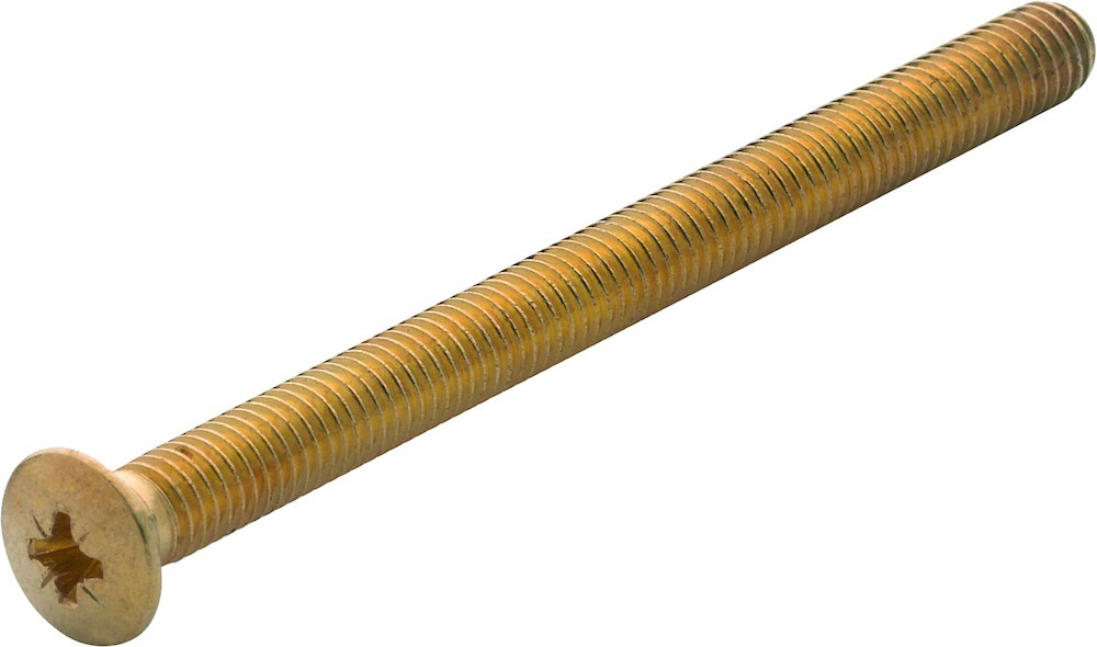 HOPPE® Gewindeschraube M6 für HOPPE-Schutzbeschläge, -Profiltür-Garnituren mit sichtbarer Befestigung, Eisen 95 mm Kreuzschlitz