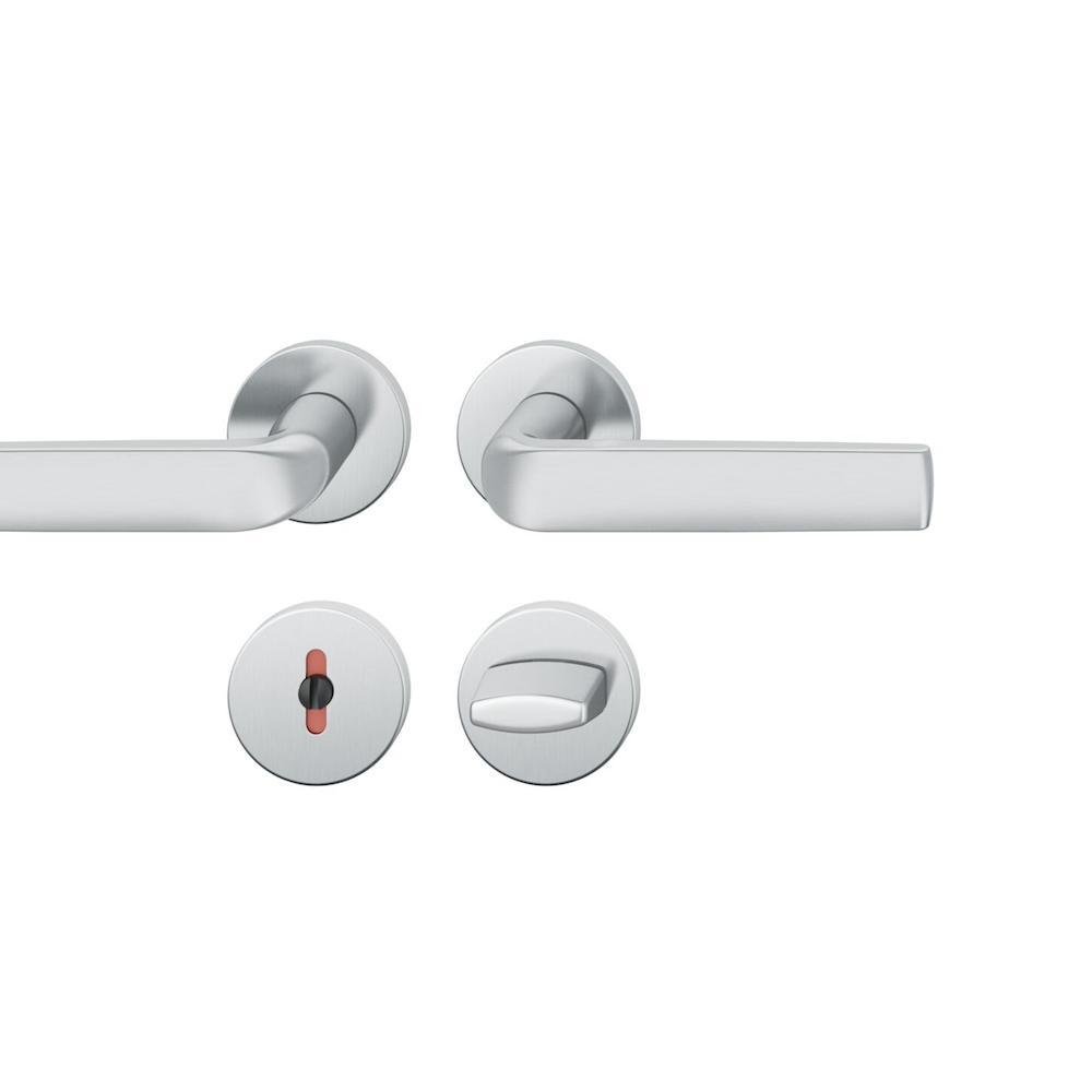 FSB Drückergarnitur mit Rosetten 12 1267, ASL, rund, VK 8 mm, mit Nocken, Edelstahl  8 mm