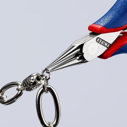 KNIPEX Elektronik-Greifzange Gesamt-L.115mm rundspitze Backen Form 3 Mehrkomp.-Hüllen