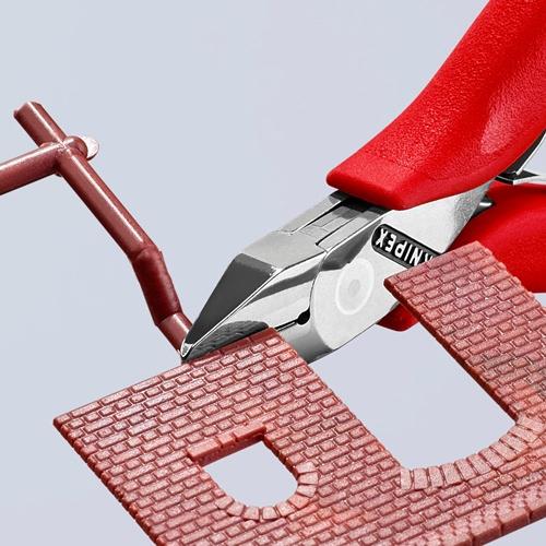 KNIPEX Elektronik-Seitenschneider L.115mm Form 2 Facette nein Ku.-Überzug KNIPEX Elektronik-Seitenschneider L.115mm Form 2 Facette nein Ku.-Überzug