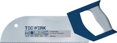 TECWERK Furniersäge Blatt-L.325mm ZpZ 15 2K-Griff f.dünne Holzplatten TECWERK