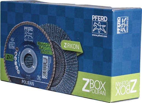 PFERD Fächerscheibe POLIFAN Z BOX D.125mm K.Z-40 kon.INOX ZK Box á 10 St.PFERD