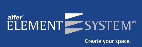 ALFER ELEMENT SYSTEM Bücherbügel schwarz ma B.143mm T.118mm ALFER ELEMENT SYSTEM