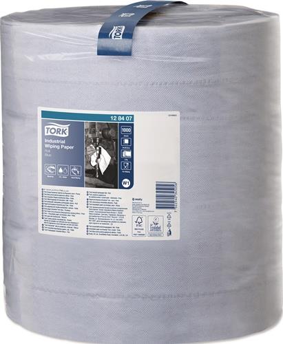 TORK Putztuch TORK 128407 L.ca.340 mxB.ca.369mm blau 3-lagig 1000 Blatt/Rolle TORK