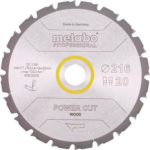 METABO Kreissägeblatt power cut wood professional D254xB2,4xBohrung30mm 24Z. WZ 5Gr.neg
