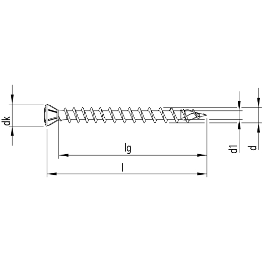 HECO UNIX-top, Dielenschraube, Linsensenkkopf mit Fräsrippen, T-Drive, Vollgewinde, verzinkt blau, A2K, gleitbeschichtet HECO UNIX-top, Dielenschraube, Linsensenkkopf mit Fräsrippen, T-Drive, Vollgewinde, verzinkt blau, A2K, gleitbeschichtet