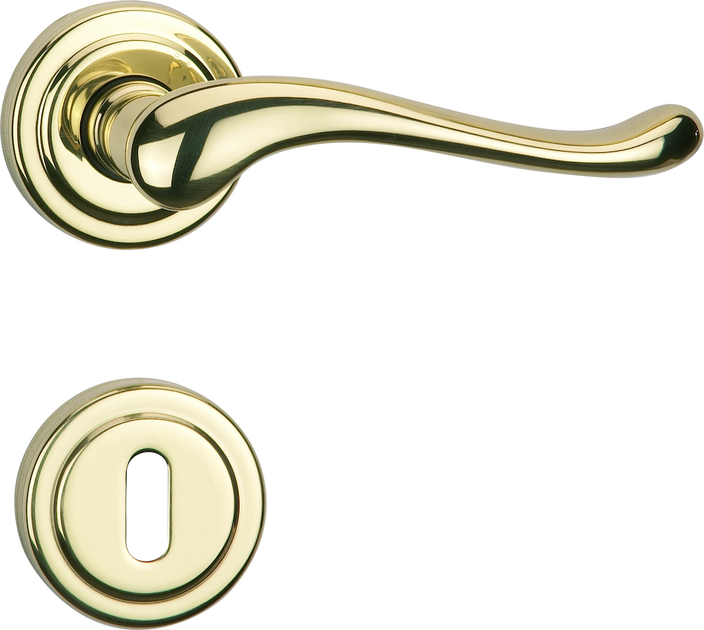 HERMAT Türdrückerpaar BOLZANO 1078, Messing