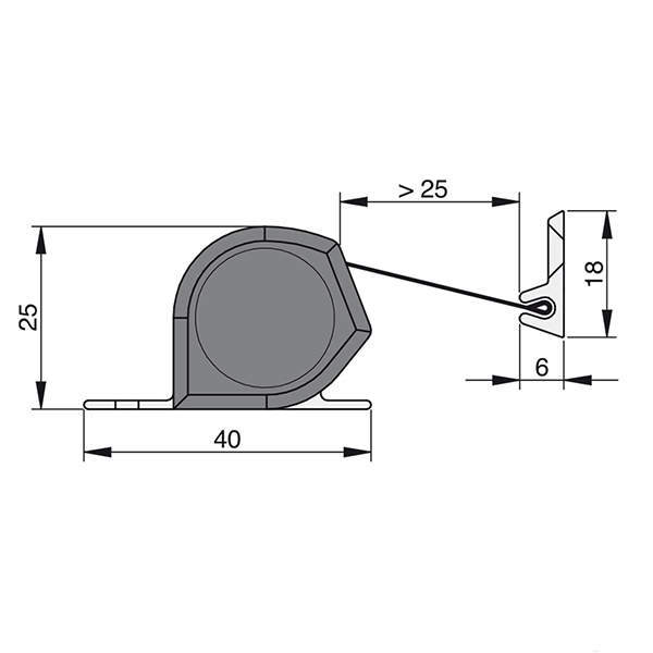 ATHMER Fingerschutz Rollosystem NR-25, 1.925 mm, verkehrsweiß