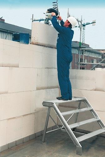 MÜBA Maurertreppe Tritthöhe 0,23m Stufen-L1,15xB0,19m 29kg Alu.MÜBA