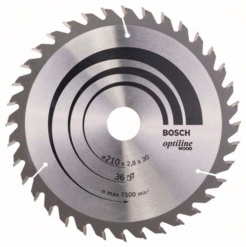 BOSCH Kreissägeblatt Optiline Wood AD 210mm Z.36 WZ Schnitt-B.2,8mm BOSCH