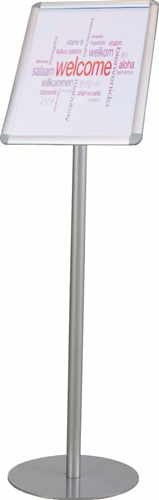 Nordwest Prospektständer H900xB252mm silber m.Klapprahmen DIN A4