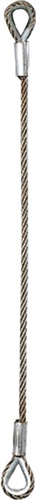 KAYSER Drahtseil-Schlinge offen L1000xD12mm 1-strängig m.2 Kauschen