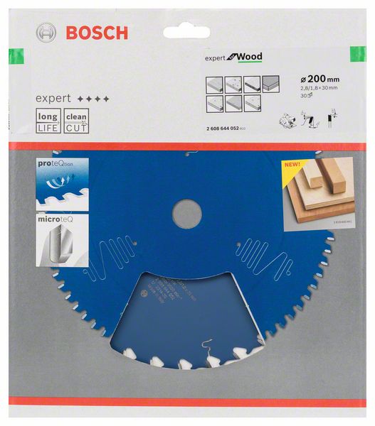 BOSCH Kreissägeblatt Expert for Wood, 200 x 30 x 2,8 mm, 30