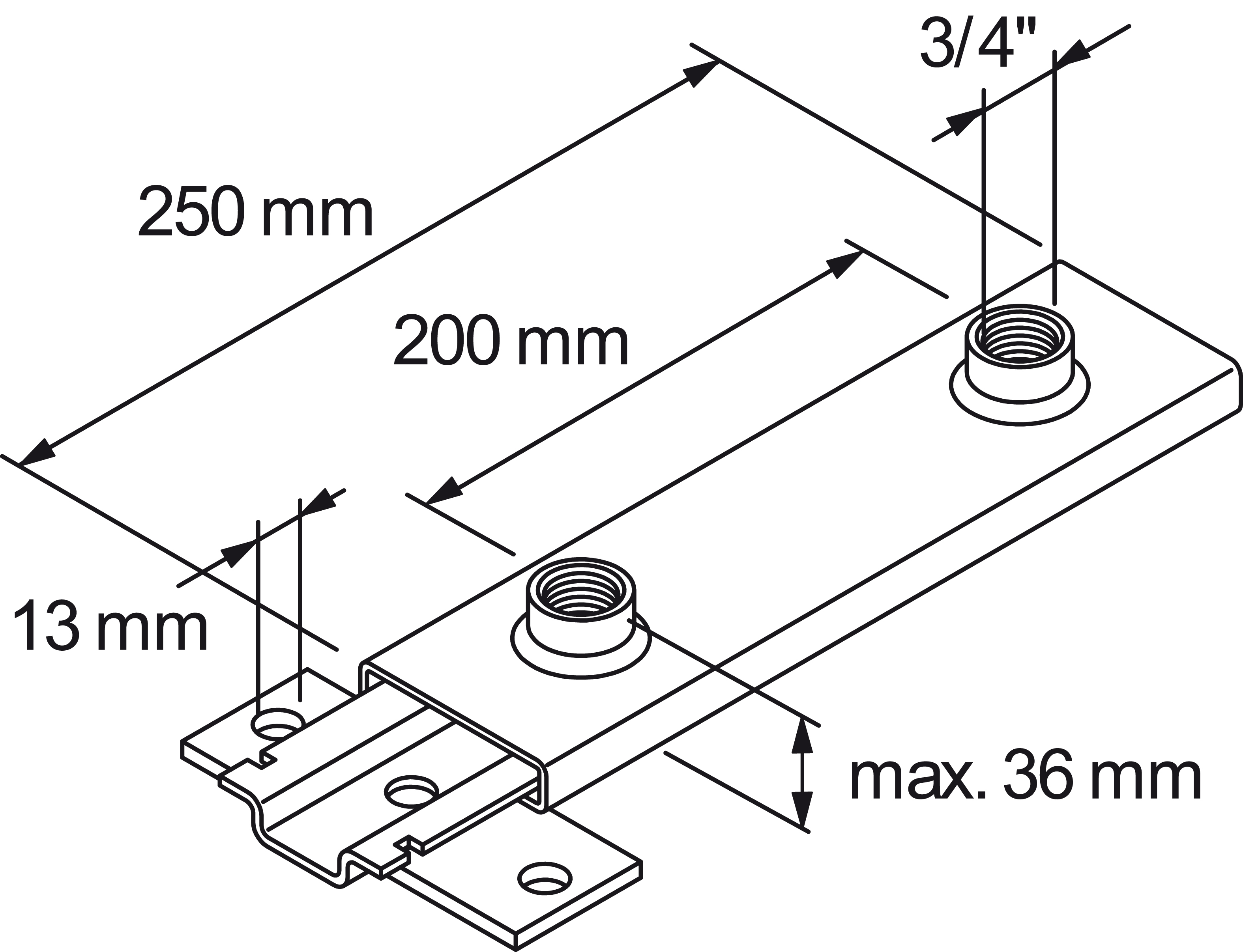 FISCHER Gleitelement GLL 3/4"