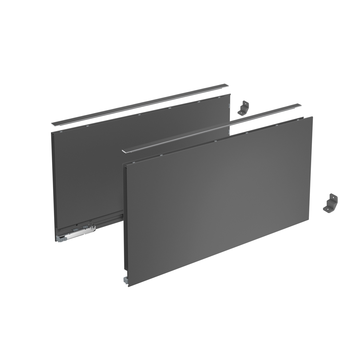 HETTICH AvanTech YOU Set Zarge, Höhe 251 mm x NL 400 mm, anthrazit, links und rechts, 9353449 HETTICH AvanTech YOU Set Zarge, Höhe 251 mm x NL 400 mm, anthrazit, links und rechts, 9353449