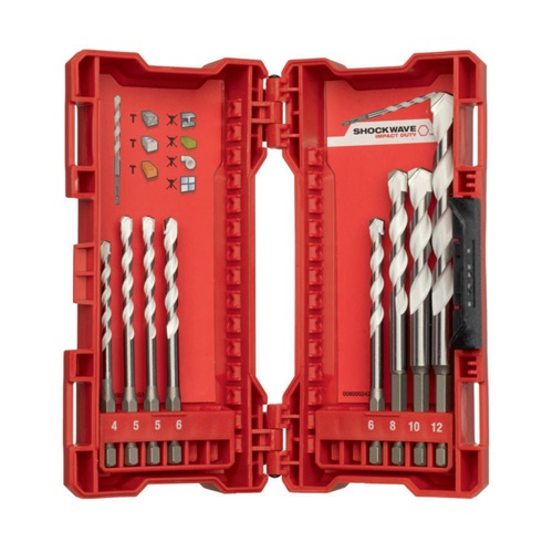 MILWAUKEE Universalbohrersatz SHOCKWAVE™ 8-tlg.4/5/6/8/10/12mm 6-kant MILWAUKEE