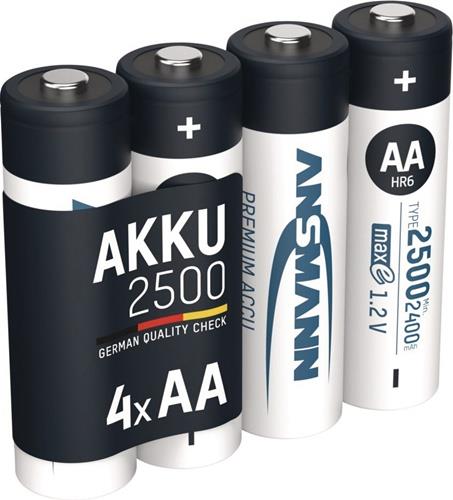 ANSMANN Akkuzelle maxE 1,2 V 2500 mAh R6-AA-Mignon HR6 4 4St./Blister ANSMANN