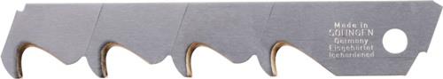 TECWERK Abbrechhakenklinge L104,5xB17,7xS0,5mm TiN 3 Sollbruchstellen 10 St./Spender