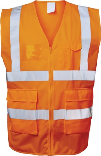 FELDTMANN Warnweste EWALD Gr.XXL orange EN ISO 20471 Kl.EN ISO 13688 SAFESTYLE