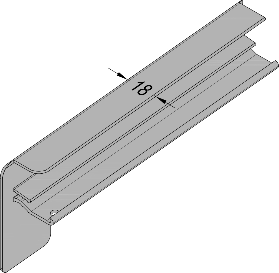 GUTMANN Bordstück B 406 AL, 90 mm, RAL 9016