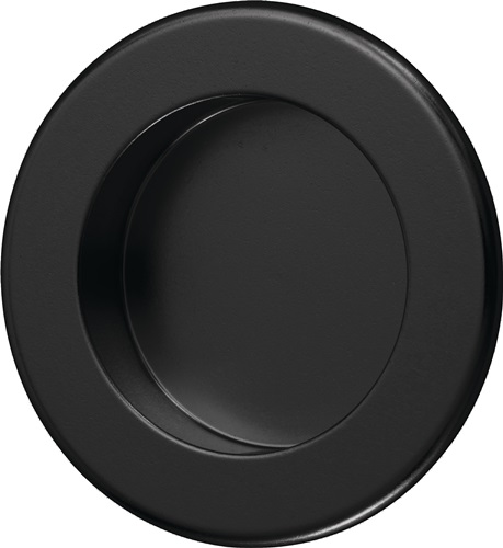 HERMETA Muschelgr.Alu.schwarz pulv.rd.EL.-D.50mm HERMETA