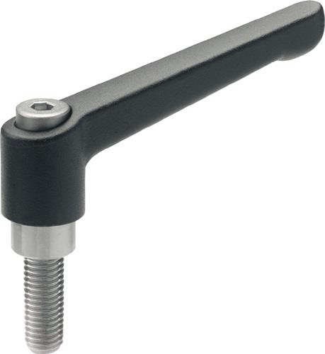 GANTER Verstellbarer Klemmhebel GN 300.1 d1 M 16mm l1 108mm l2 32mm AG GANTER