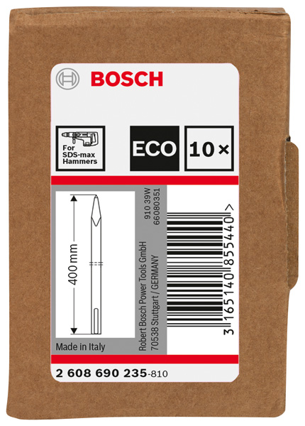 BOSCH Spitzmeißel mit SDS max-Aufnahme, 400 mm, 10er-Pack