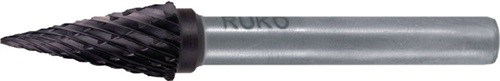 RUKO Frässtift SKM D.8mm Kopf-L.18mm Schaft-D.6mm HM TiCN Verz.KVZ 4 RUKO