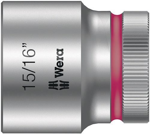 WERA Steckschlüsseleinsatz 8790 HMC Außen-6-kant SW15/16Zoll L.37mm Vierkant1/2Zoll