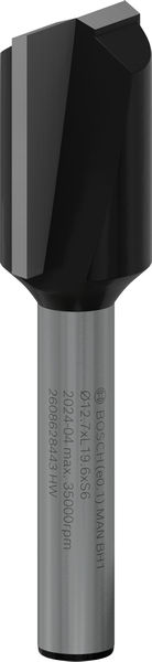 BOSCH Nutfräser Standard for Wood, 6 mm, D1 12,7 mm, L 19,5 mm, G 51 mm
