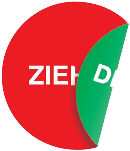 Nordwest Türaufkleber D.100 mmLxB Ziehen/Drücken Folie selbstkl.